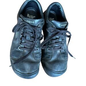 Keen Work Shoes Mens Size 10 Austin Low Height Black Leather Oxfords Workwear